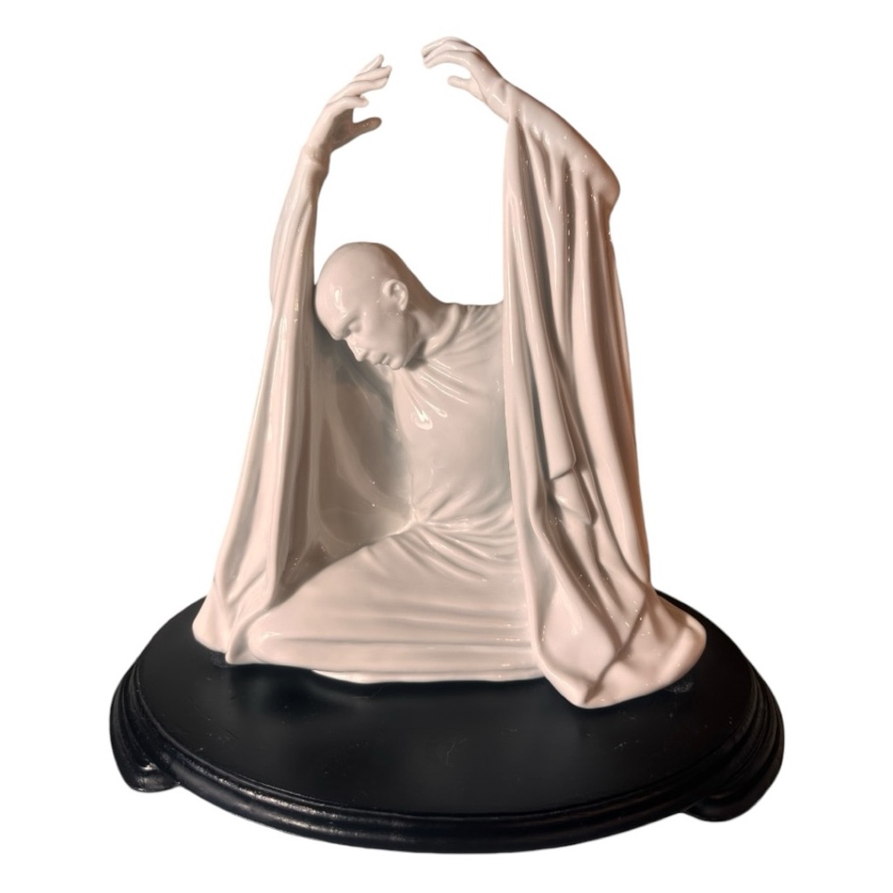 ROSENTHAL BLANC DE CHINE "NIGHT SONG" MONK SCULPTURE W/ STAND (EUC)